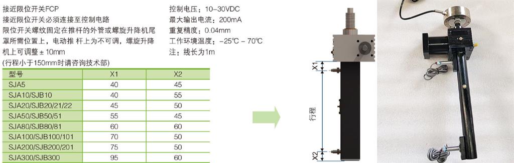 SJA<a href='/default.html'>絲桿升降機(jī)</a>行程限位